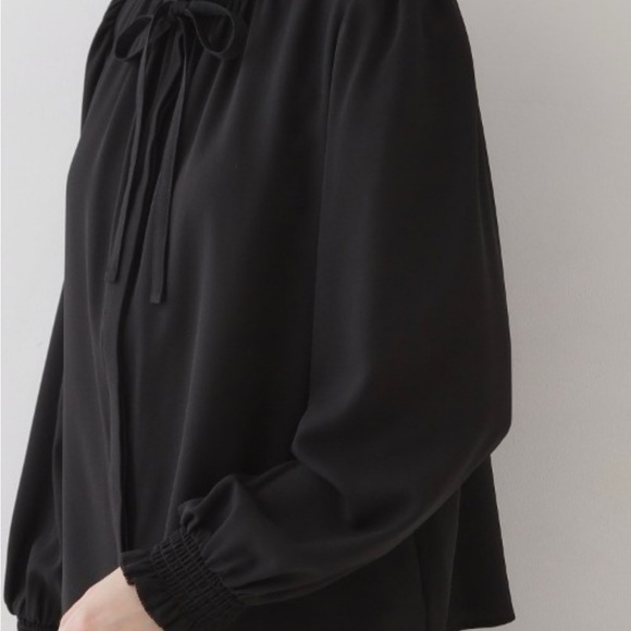 ❤️Alfani Extra 4XL Black Long Sleeve Tie Front Blouse NWOT - Picture 10 of 10